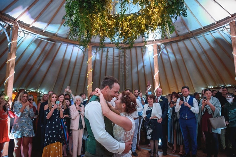 Yurt hire UK | wedding yurt, happy couple