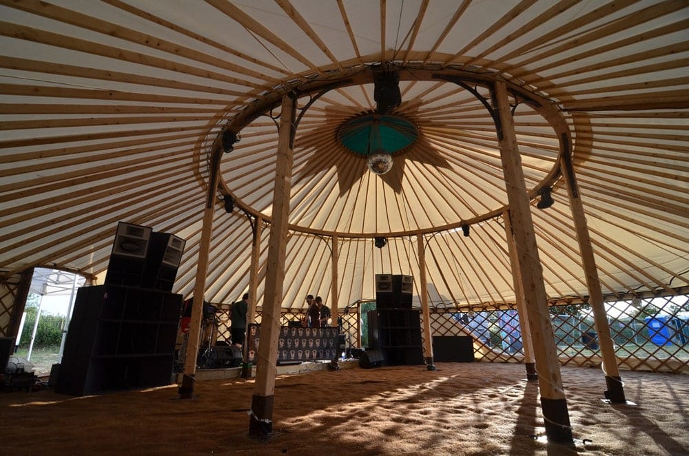 42 foot yurt interior structure of roof