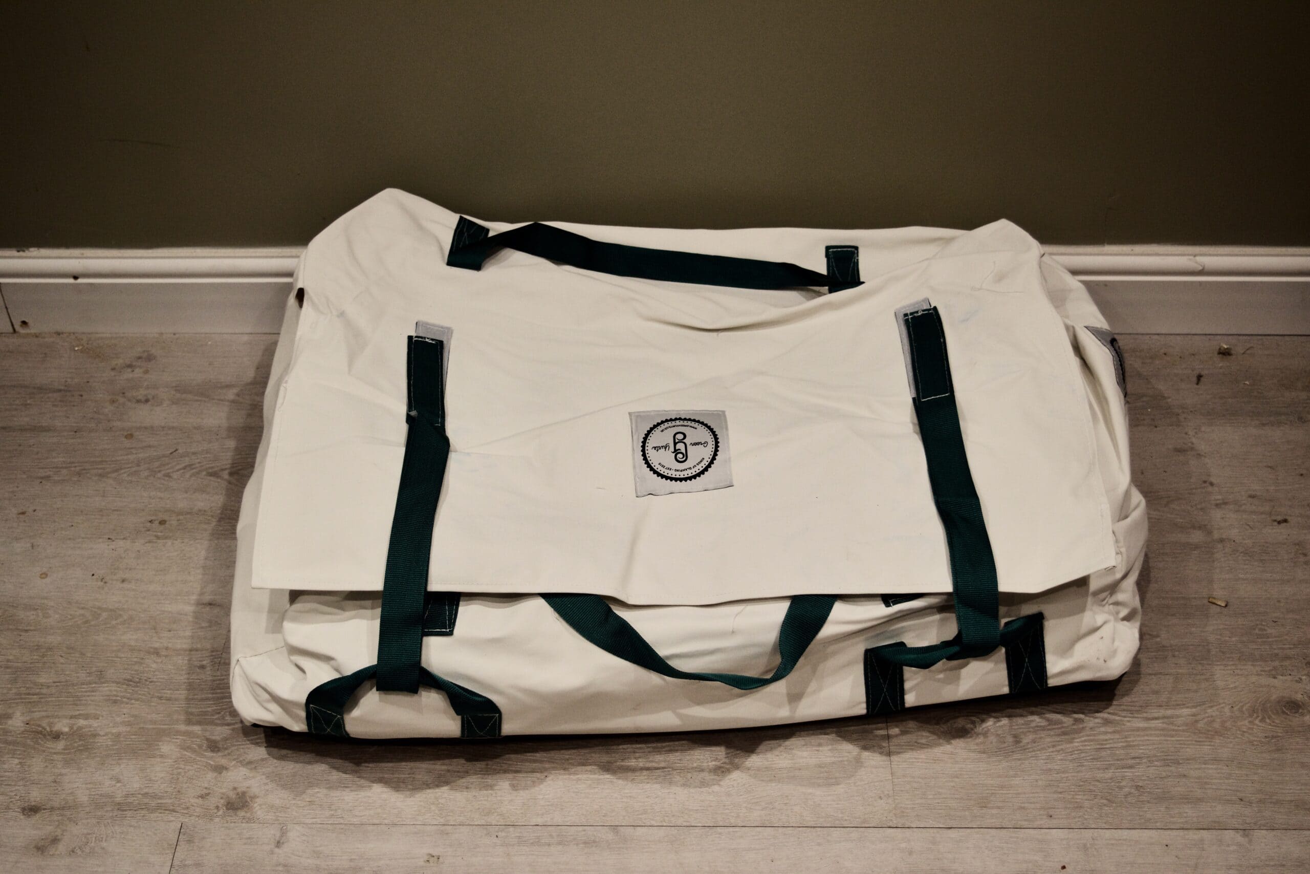 Our heavy duty canvas bag, made to hold the cover