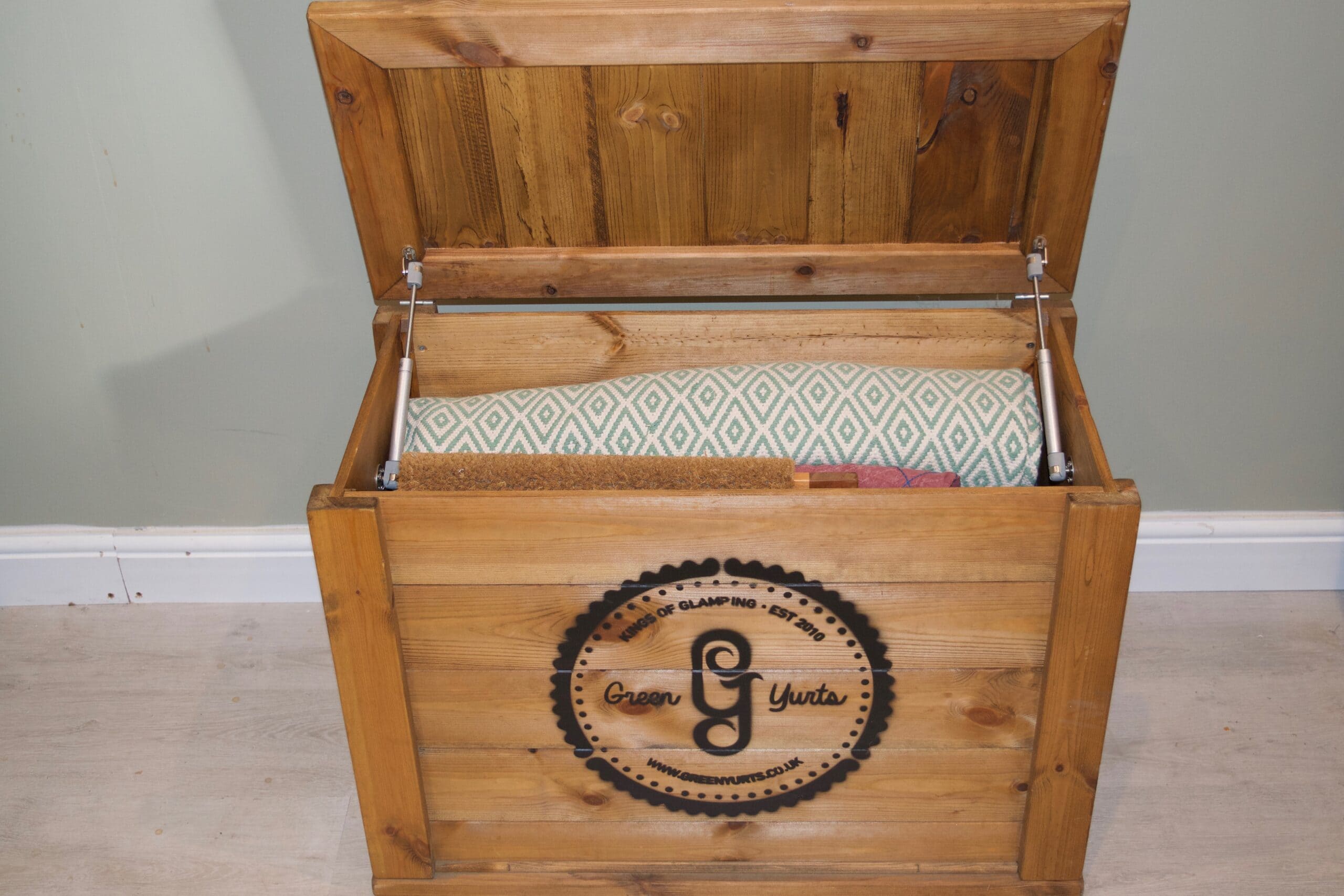 Yurt wooden storage chest