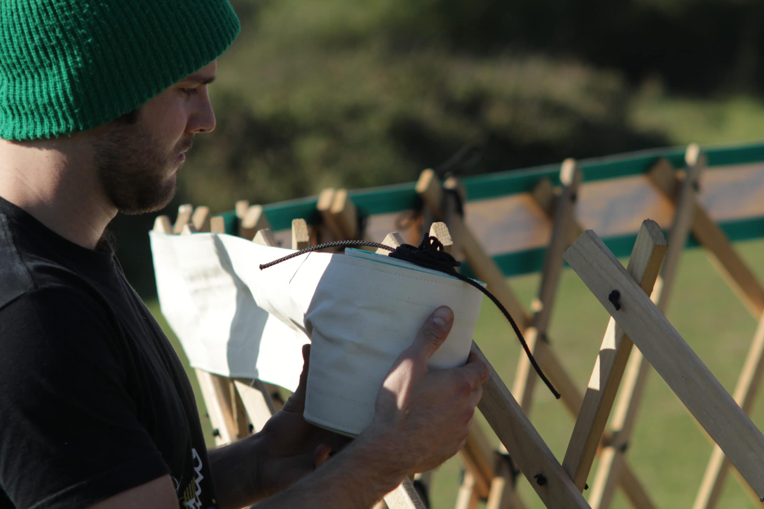 42 foot yurt assembly outdoors