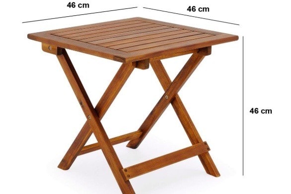 Folding wooden tables, perfect for a bedside table