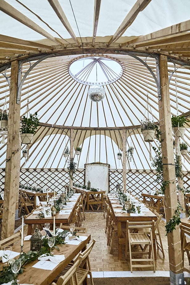 large yurt interior for yurt hire uk