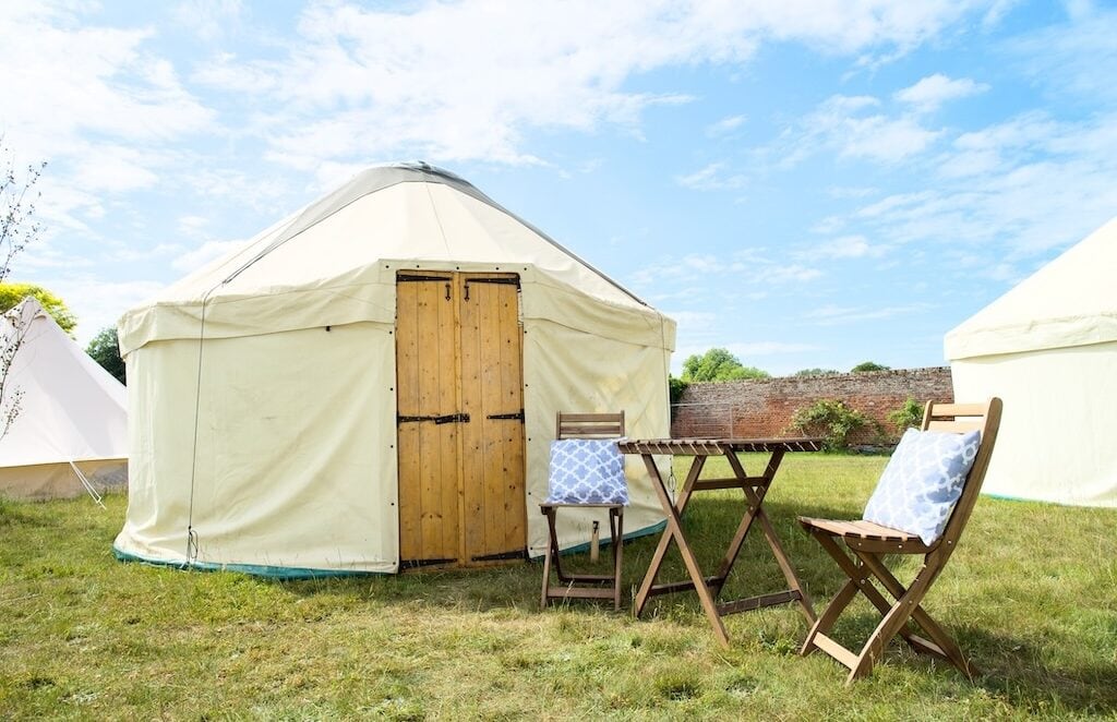 burghley boutique green yurts 14ft yurt super deluxe sleeps 2 ext